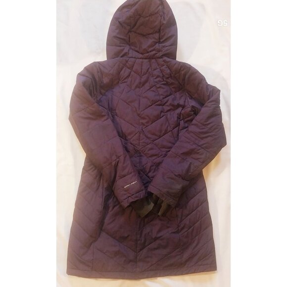 Columbia Womens Omni-Heat Hooded Puffer Coat XS Purple Polyester Cozycore - Picture 5 of 7